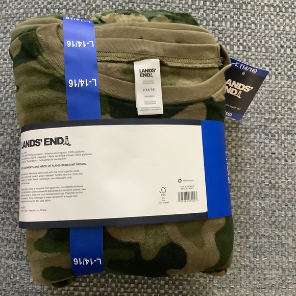 Lands End Youth 3-Piece Sleep Set L(14/16) - Picture 7 of 12
